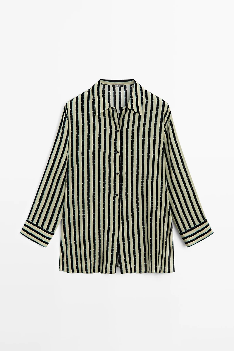 Striped flowing shirt