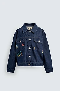 EMBROIDERED DENIM JACKET HARRY LAMBERT FOR ZARA X DISNEY