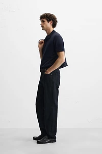 COTTON - SILK BLEND KNIT POLO