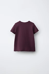 EMBROIDERED RABBIT RIB T-SHIRT