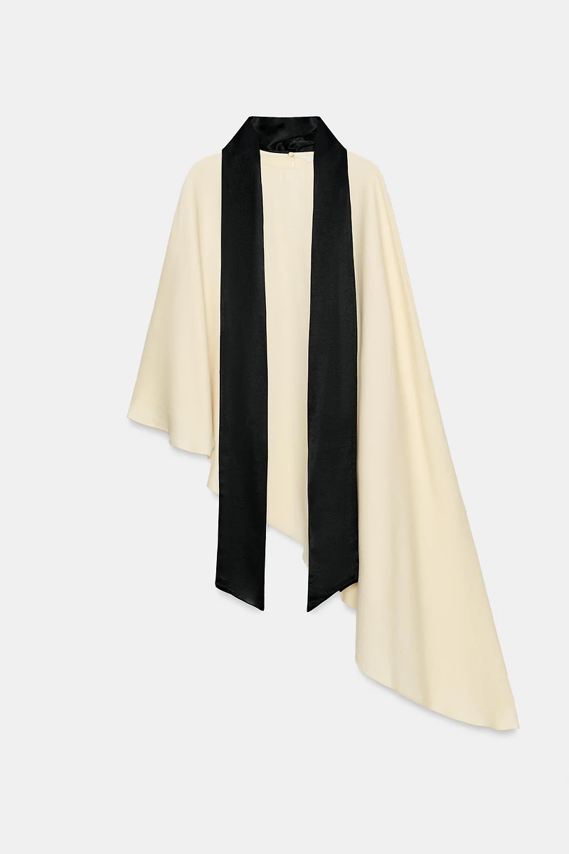 ZW COLLECTION ASYMMETRIC SCARF BLOUSE