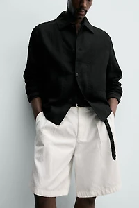 SURCHEMISE REGULAR FIT 100% LIN