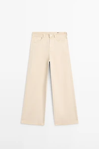 Low-rise wide-leg jeans