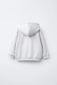 BASIC TEXT ZIP-UP SWEATSHIRT