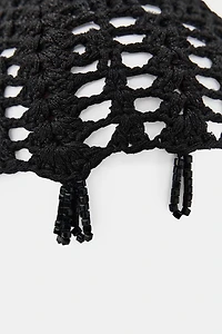 CROCHET SKULLCAP WITH BEADS