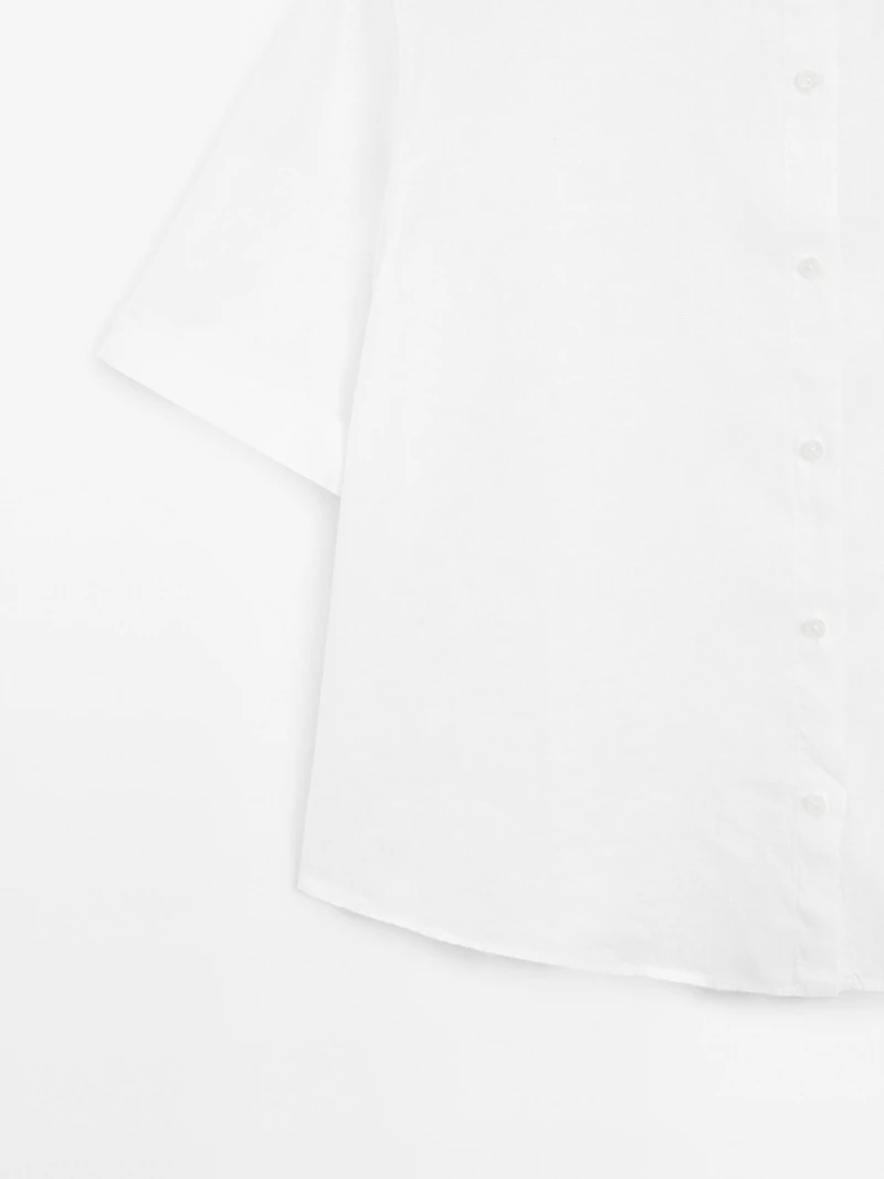 100% linen short sleeve shirt