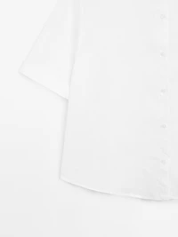 100% linen short sleeve shirt
