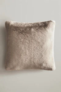 FAUX FUR THROW PILLOW COVER