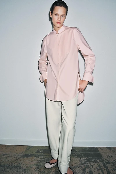 CHEMISE ASYMÉTRIQUE POPELINE ZW COLLECTION