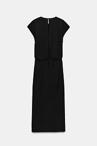 ZW COLLECTION DRAPED MIDI DRESS