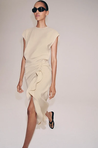 ZW COLLECTION RUFFLED MIDI DRESS