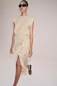 ZW COLLECTION RUFFLED MIDI DRESS