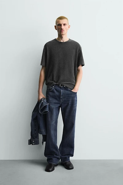 WASHED KNIT T-SHIRT