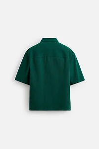 EMBROIDERED TEXTURED OVERSHIRT