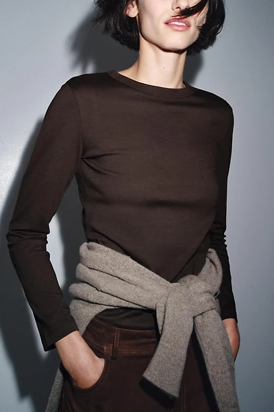 INTERLOCK LONG SLEEVE T-SHIRT