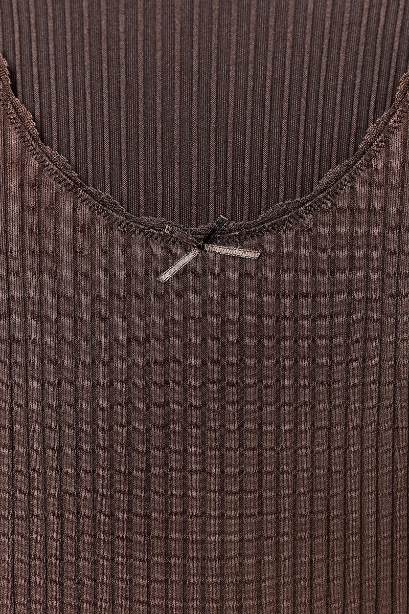 SEAMLESS RIB BOW TOP