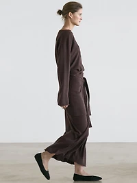 Jupe en maille à manches nouées