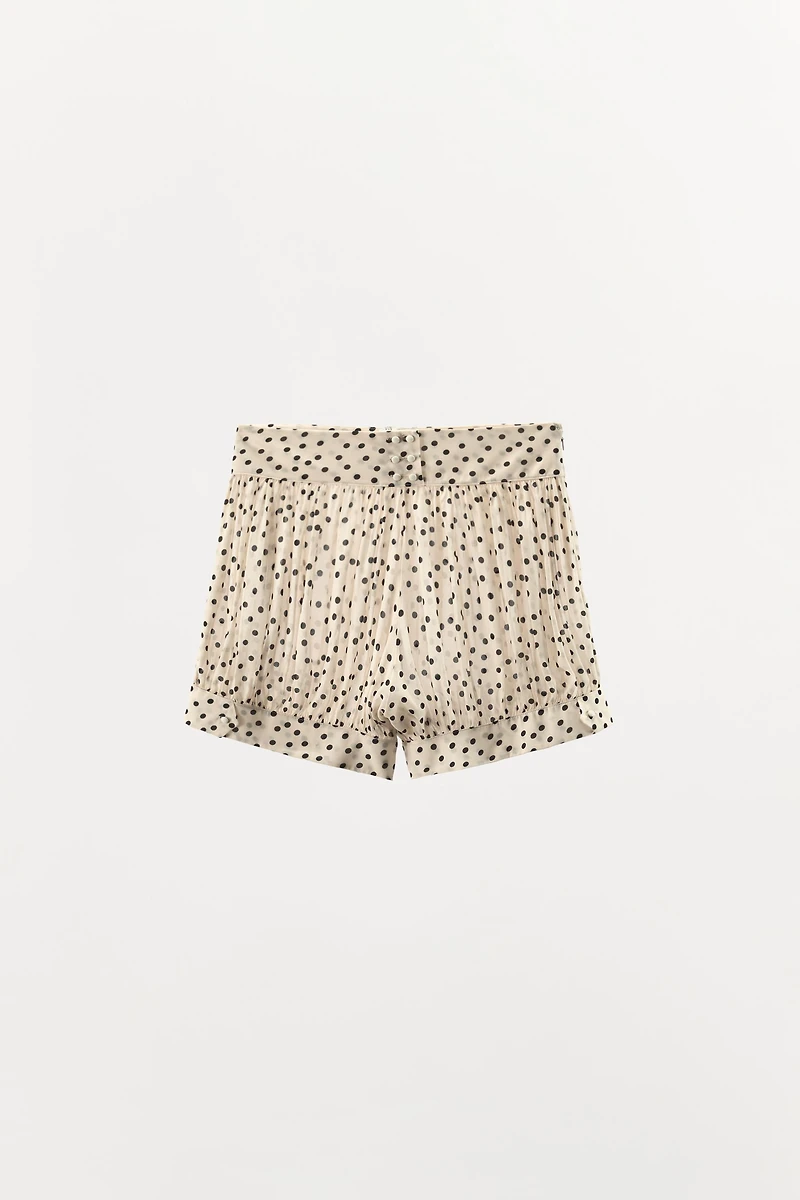 POLKA DOT PRINT BLOOMER SHORTS