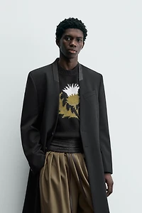 VESTE LONGUE JACQUARD RAYURES ÉDITION LIMITÉE