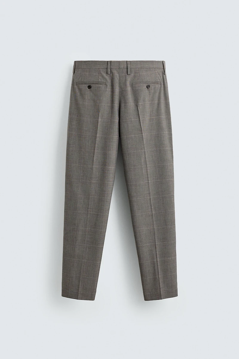 PLAID SUIT PANTS