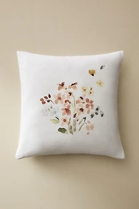 FLORAL PRINT THROW PILLOW COVER