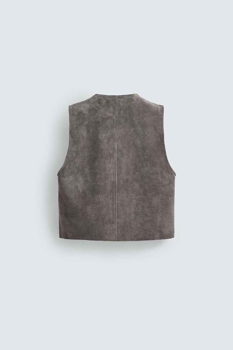 RELAXED FIT SUEDE VEST