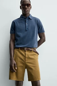 WASHED REGULAR FIT PIQUÉ POLO