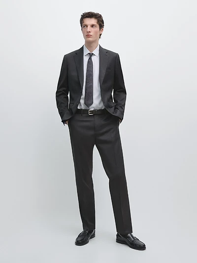 100% cool wool suit blazer