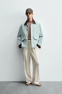 CONTRAST COLLAR JACKET