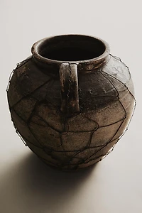TERRACOTTA LATTICE VASE