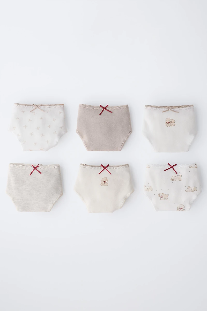 6-14 YEARS / SIX-PACK OF PUPPY UNDERWEAR