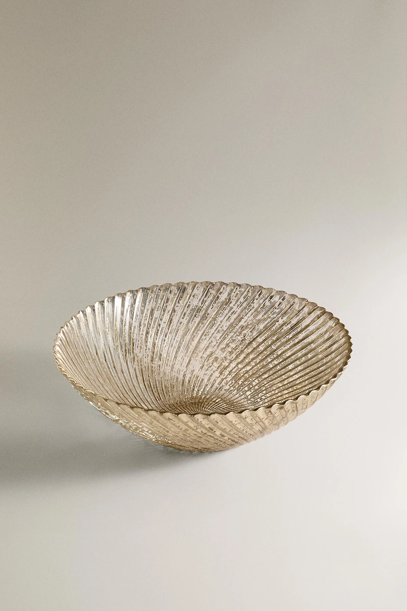 CHRISTMAS SHINY GLASS SALAD BOWL