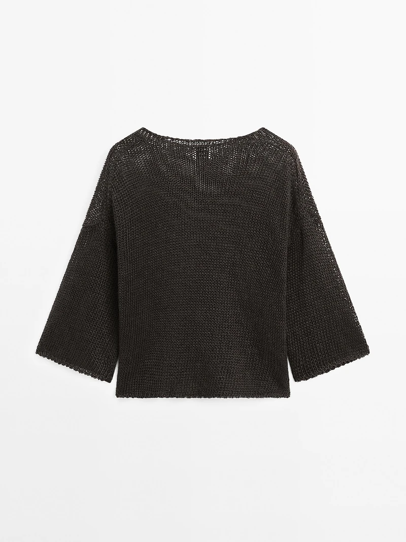 Oversize short sleeve sweater - STUDIO