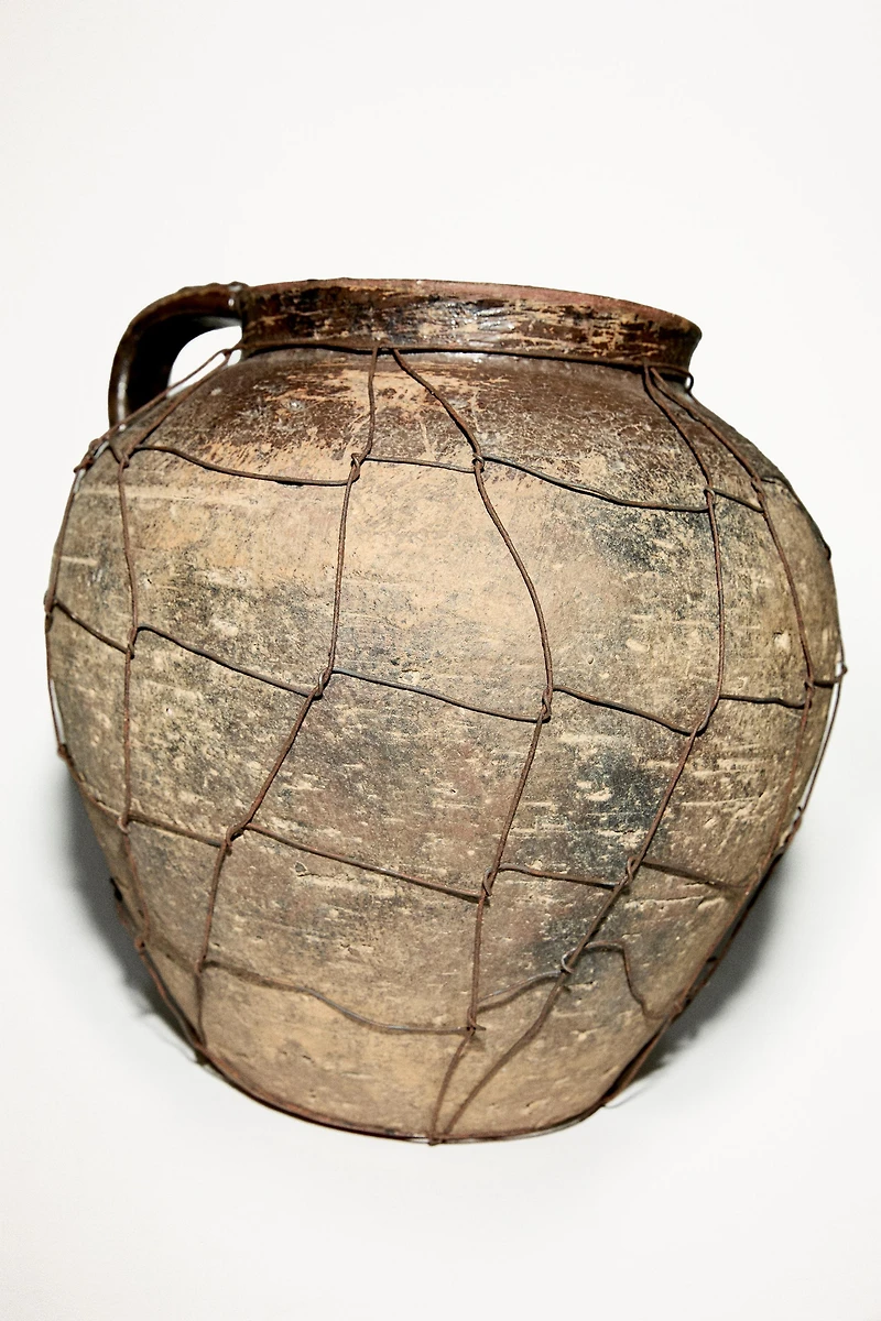 VASE TERRE CUITE GRILLAGÉ