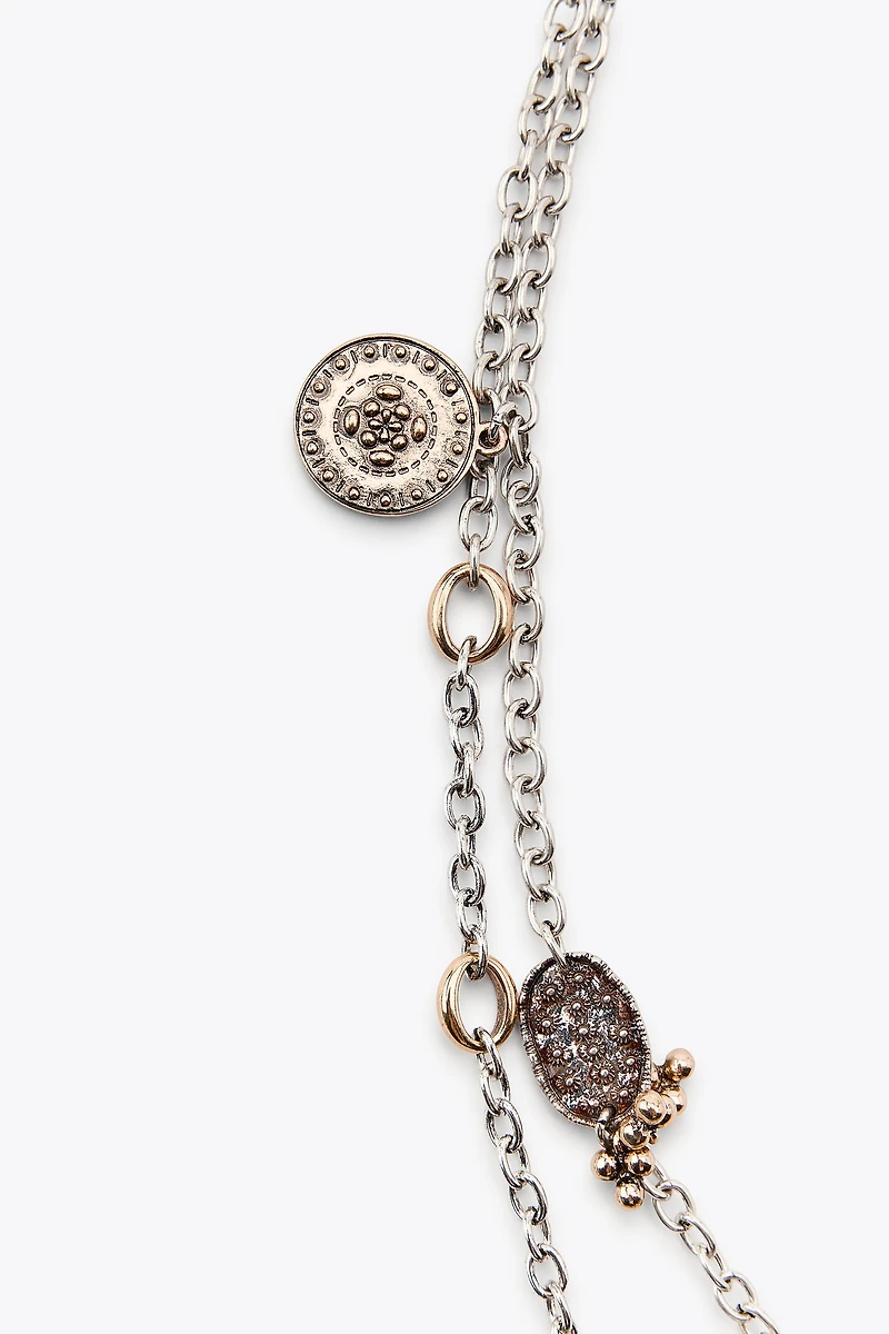 2-PACK HEART AND MEDALLION NECKLACES