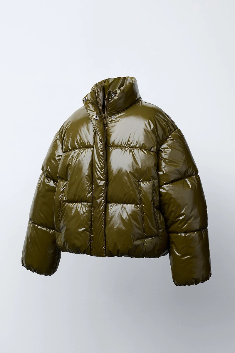 SHINY FINISH PUFFER JACKET