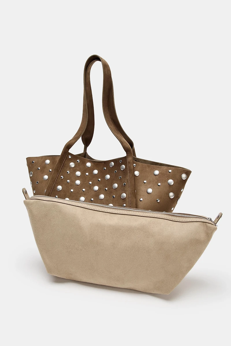 STUDDED CITY BAG