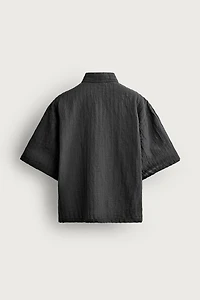 CHEMISE COUPE BOXY EN JACQUARD À RAYURES