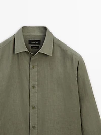 Regular fit 100% linen shirt