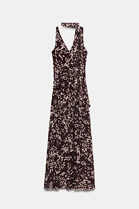 LONG TULLE POLKA DOT DRESS