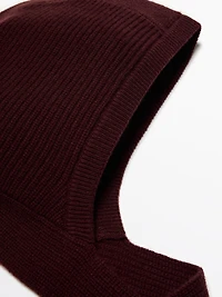 Capuche maille nœud