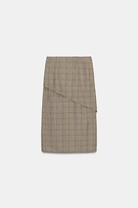 PLAID RUFFLED SKIRT ZW COLLECTION