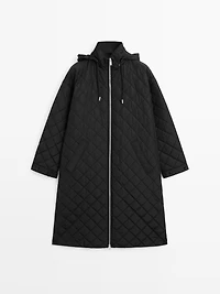 Parka longue matelassée oversize déperlante