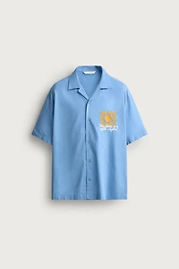SUN EMBROIDERED RELAXED FIT SHIRT