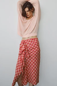 ZW COLLECTION PLAID MIDI SKIRT