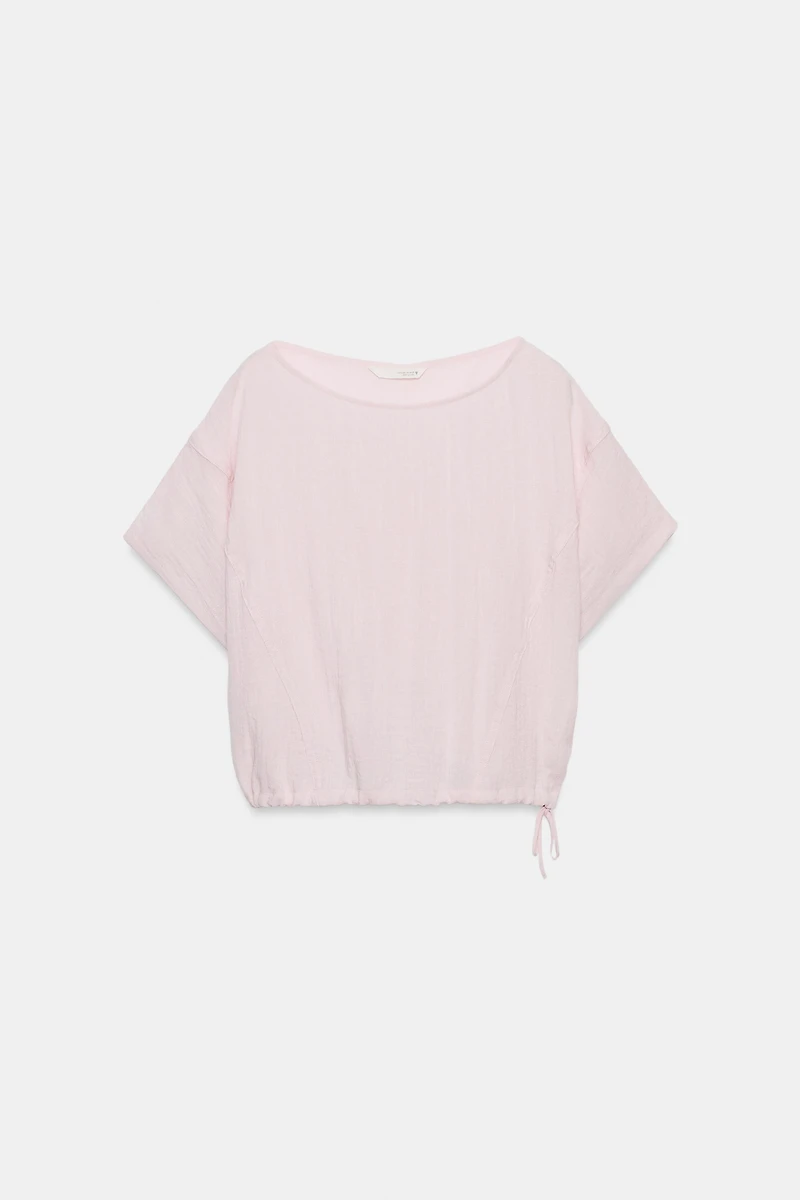 ADJUSTABLE HEM CAPE SHIRT