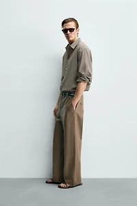 LEATHER BALLOON FIT PANTS