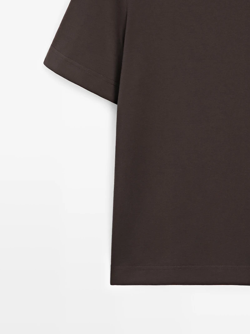 100% cotton interlock crew neck T-shirt