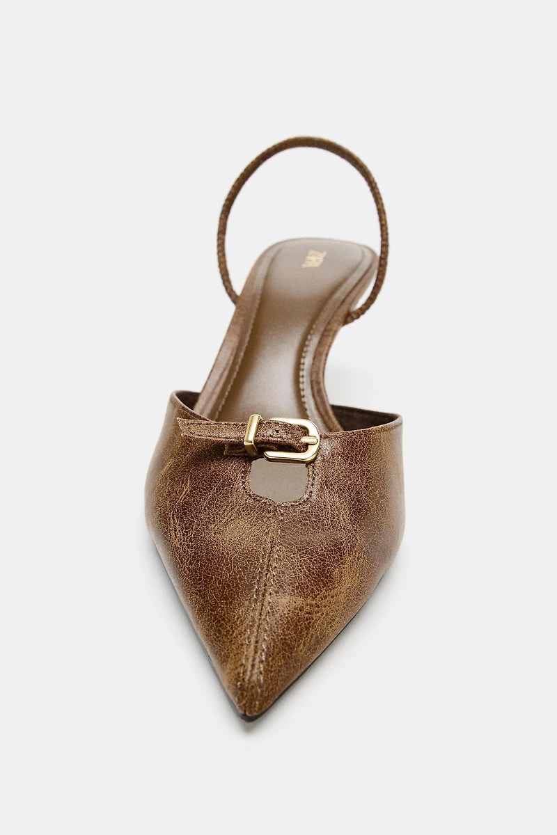 BUCKLED SLINGBACK SHOE