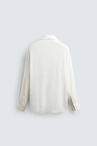 FLOWY TEXTURED JACQUARD SHIRT